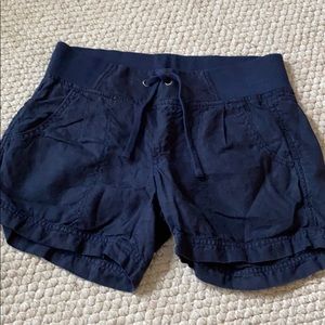 navy linen shorts from athleta